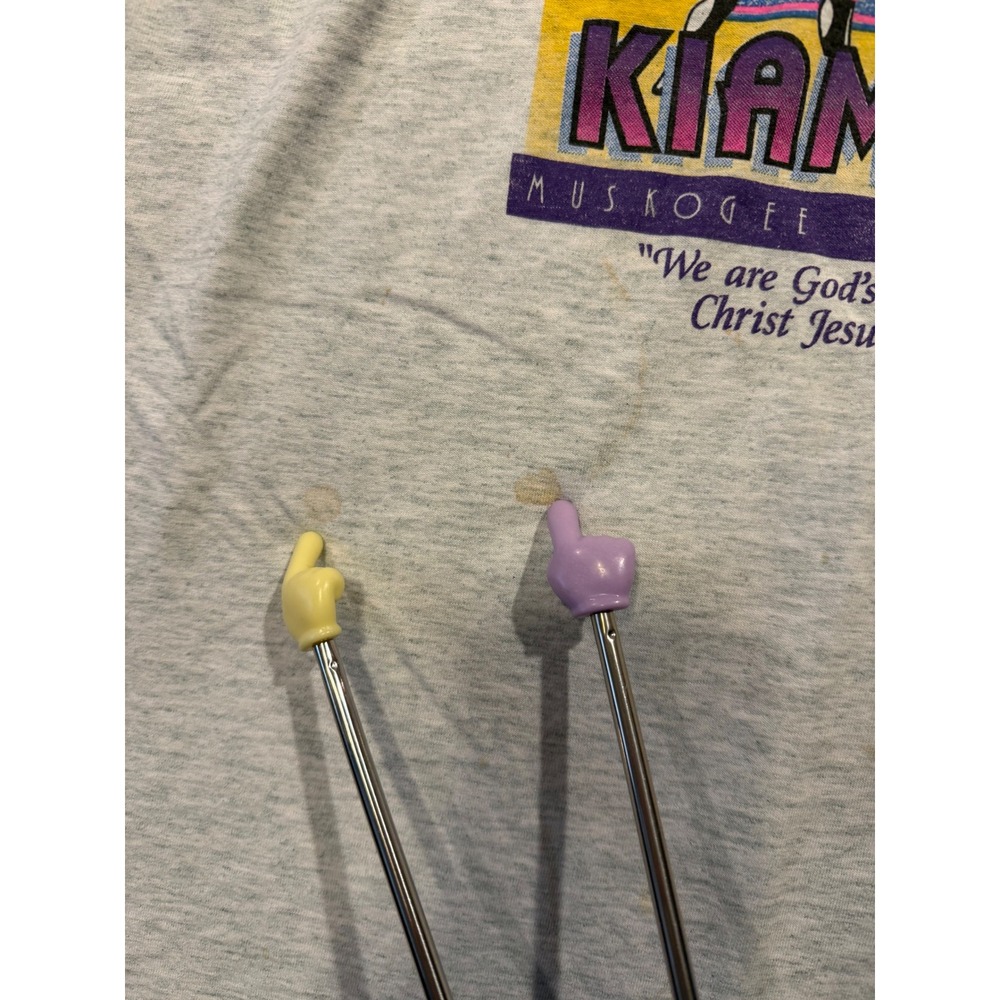 Vintage T-Shirt Mens L 93 Kiamichi Baptist Association Teamwork Choices Graphic* - Picture 7 of 9